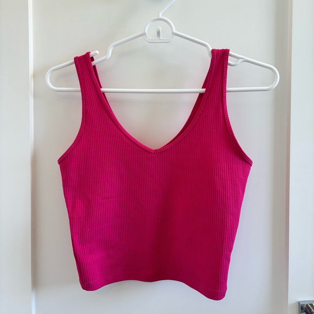 Hollister Pink Ribbed Tank Top